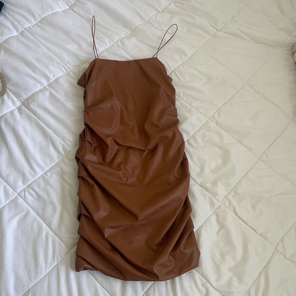 Brand Forever 21 Rustic Leather Dress Size S